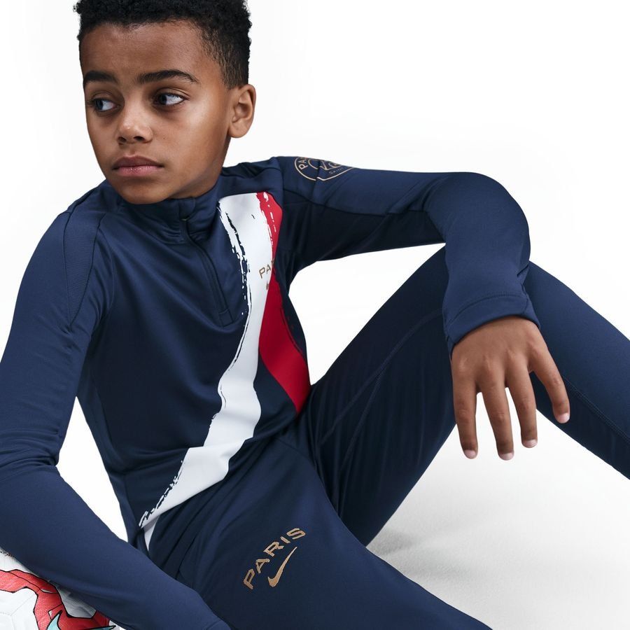 Paris Saint Germain Training Trousers Dri-FIT Strike Away - Midnight Navy/Metallic Gold Kids-SoccerKits Hub | Buy Soccer Jerseys Online